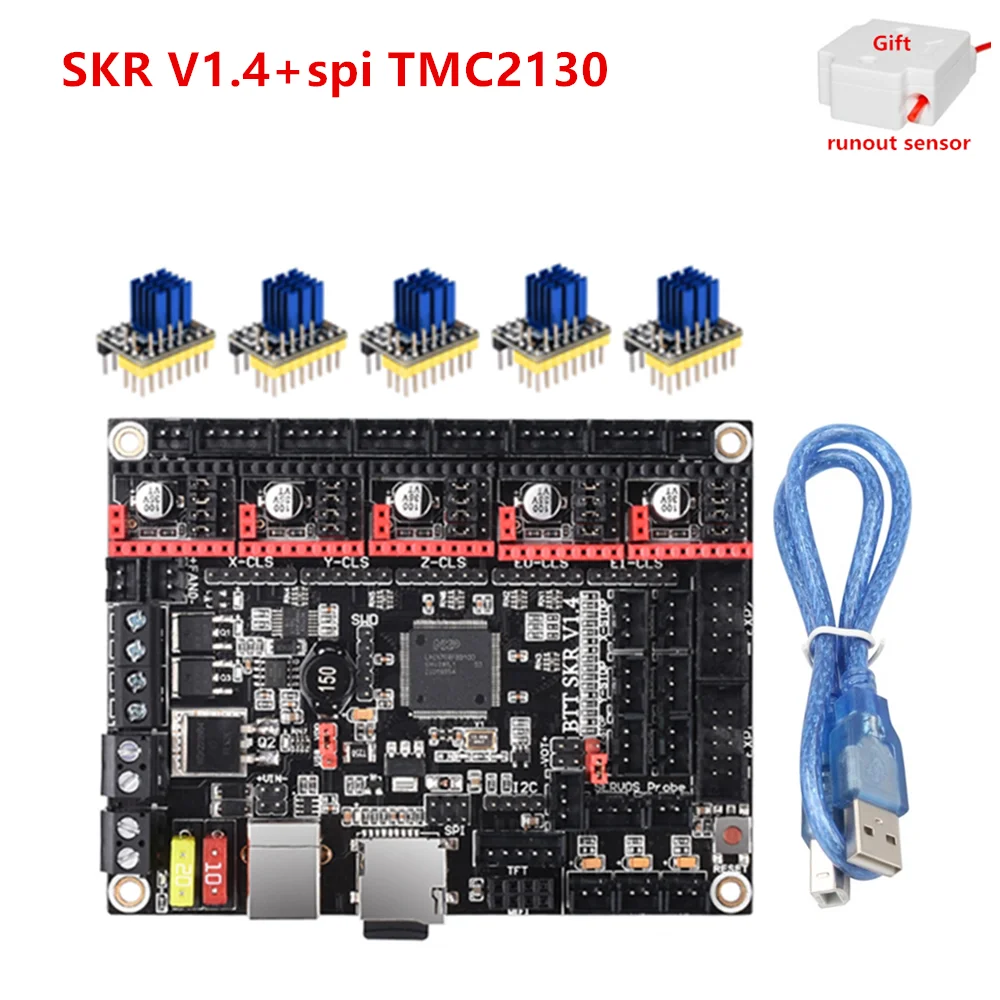 SKR 1.4 3D tiskalnik motherboard BIGTREETECH BTT SKR V1.4 32bit plošča UART TMC2209 TMC2208 SPI TMC2130 Ender3 nadgradnjo CR-10