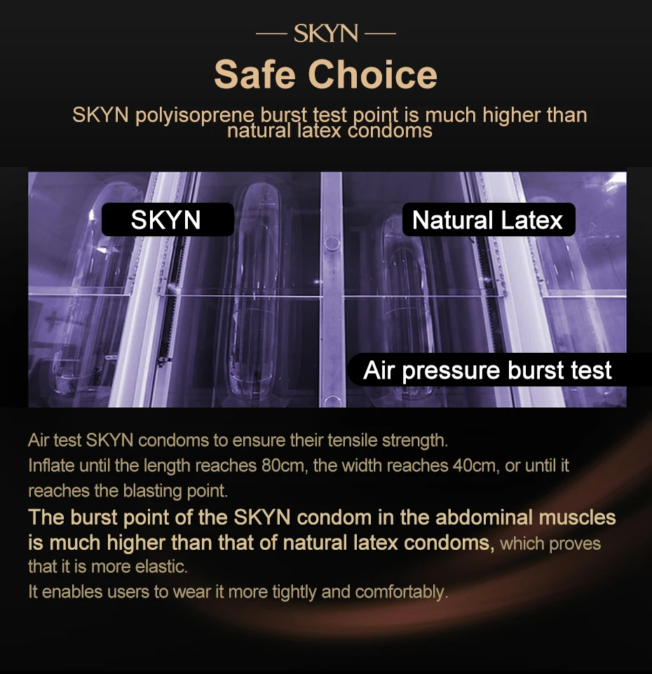 SKYN Kondome, ki Niso iz Lateksa Skinfeel Ultra Tanek Nosljivi Kondom za Moški Spol Izdelkov Intimno Blaga
