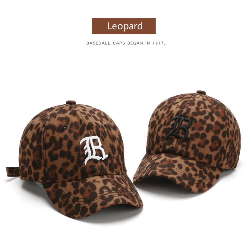 SLECKTON Baseball Skp za Ženske Modni vrnitev žoge Klobuk Leopard, Vezenje na Kape s ščitnikom Ženske Čop, Klobuki Bombaž Vrhuncem Skp Nastavljiv