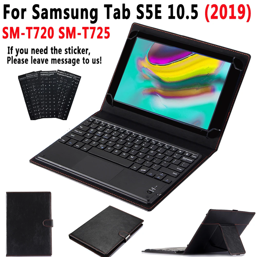 Sledilno Tipkovnico Ohišje za Samsung Galaxy Tab S5E 10.5 2019 SM-T720 SM-T725 T720 T725 Smart Usnja Kritje Odstranite Tipkovnico+Pen