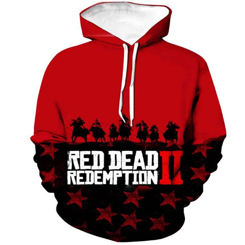 Slog igre 3D Tiskanje Hoodies Red Dead Redemption 2 Moške Priložnostne Hip Hop Kapičastih Pulover Swearshirt Trendy Jesensko Zimski pulover s kapuco