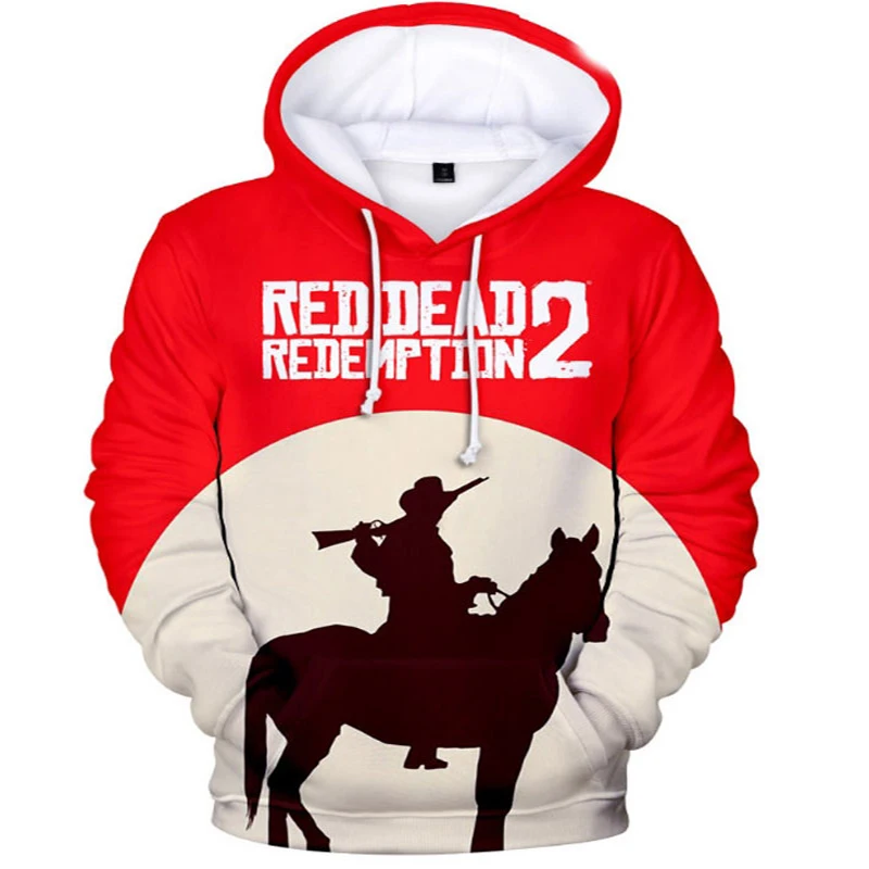 Slog igre 3D Tiskanje Hoodies Red Dead Redemption 2 Moške Priložnostne Hip Hop Kapičastih Pulover Swearshirt Trendy Jesensko Zimski pulover s kapuco