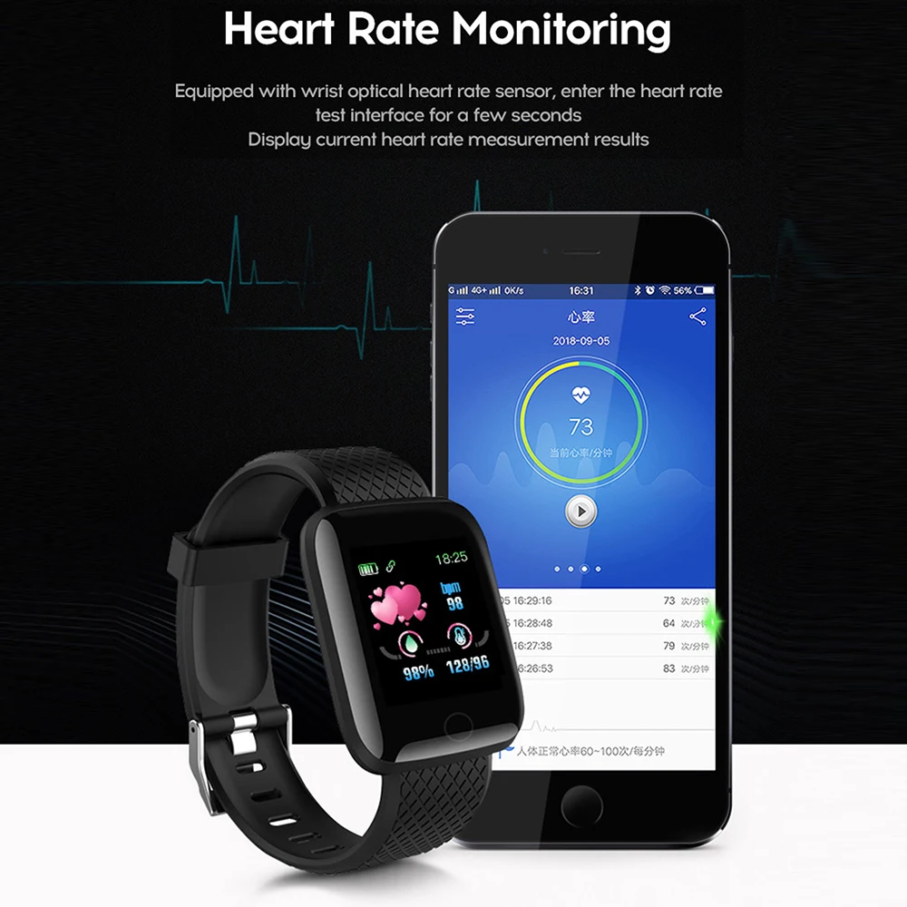 Smart band Manšeta Srčnega utripa Smart Fitnes Zapestnica Krvni Tlak Nepremočljiva IP67 Fitnes Tracker Watch smartband