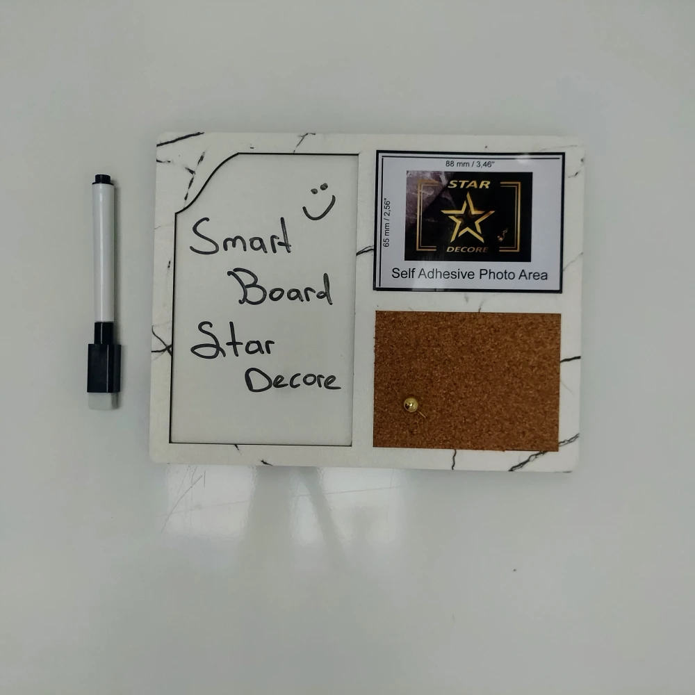 Smart Board Magnet Hladilnik Ornament 3 v 1 Radirko, Svinčnik Fotografija Corkboard Bela, Zlata, Rdeča, Črna
