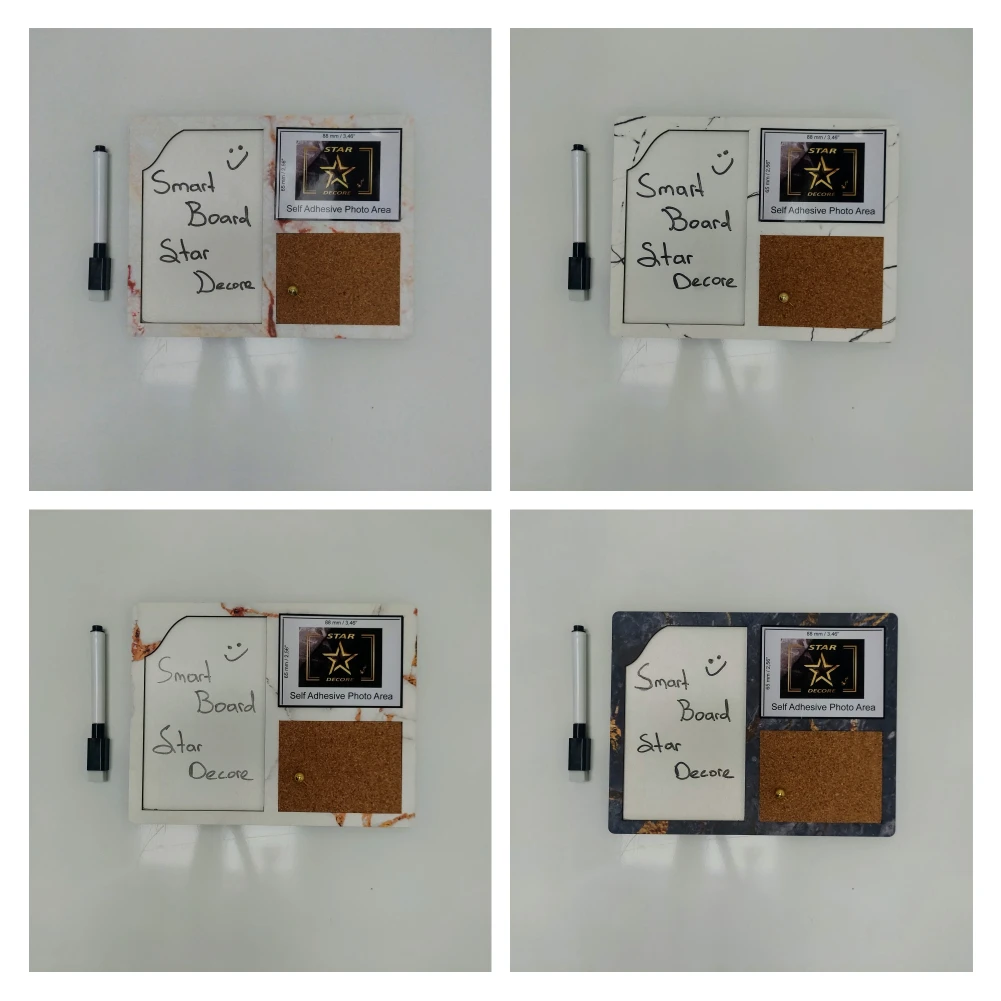 Smart Board Magnet Hladilnik Ornament 3 v 1 Radirko, Svinčnik Fotografija Corkboard Bela, Zlata, Rdeča, Črna