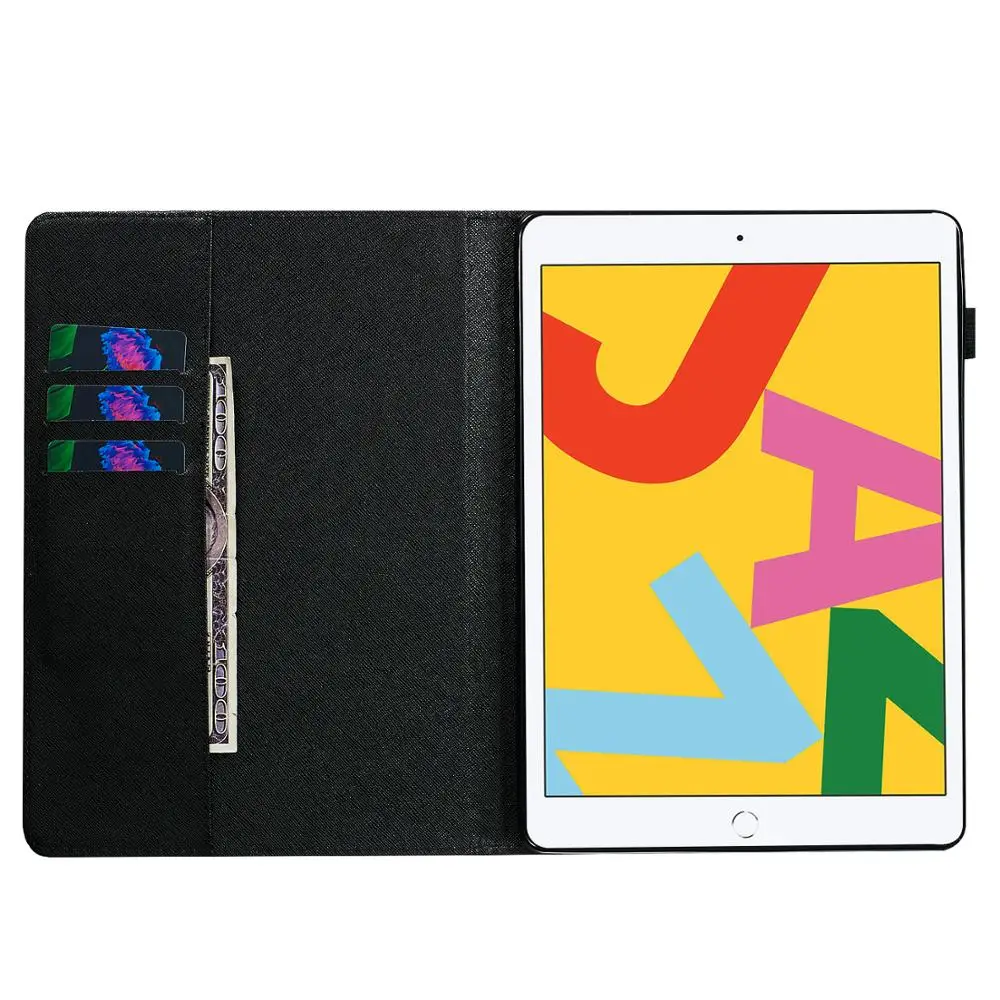 Smart Flip Primeru Za iPad 10.2-Inch 2019 IPad 7. Generacije 2019 A2200 Kritje Funda Tablet Moda Naslikal samorog Sova Stojalo Primeru