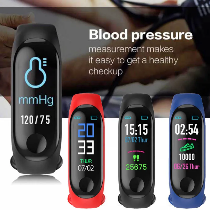 Smart krvni tlak watch band Šport Zapestnica Manšeta Krvnega Tlaka, merilec Srčnega utripa, števec korakov Pametno Gledati moški Ženske
