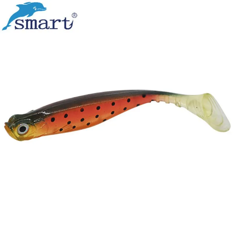 SMART Soft Ribolov Vabe 5pcs/veliko 90 mm 6.5 g 3D Oči Fishing Lure Silikonski Isca Umetno Par Pesca Leurre Peche Ribištvu Tackle
