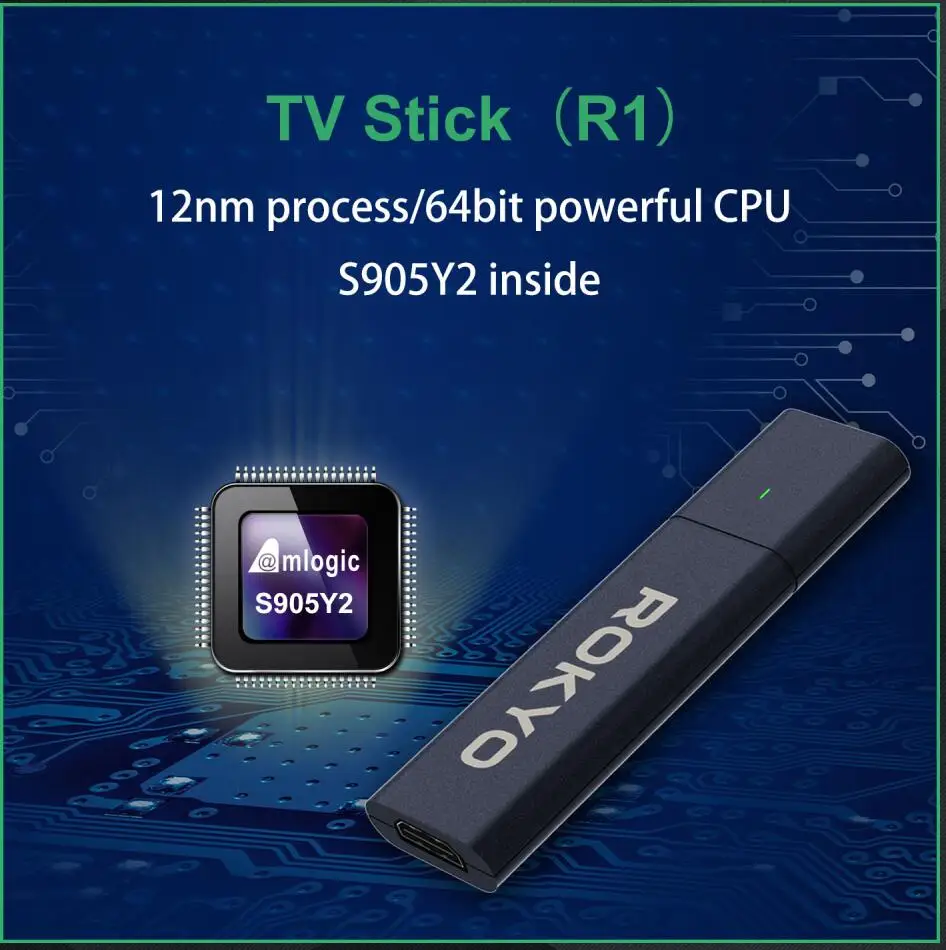 Smart TV Palico ROKYO R1 Android 9.0 Quad Core Amlogic S905Y2 WiFi2.4G 4K LPDDR4 2 gb RAM 8 GB ROM Media Player, TV Dongle Sprejemnik