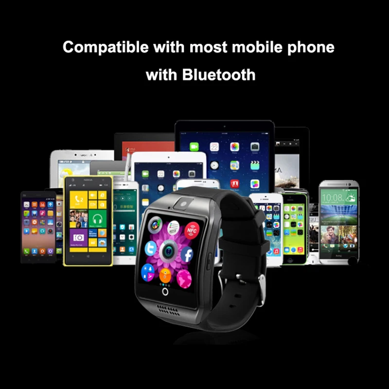 Smart Watch Ura z Režo za Kartico Sim Potisnite Sporočilo Bluetooth Telefon Android pametne ure Moške Gledajo