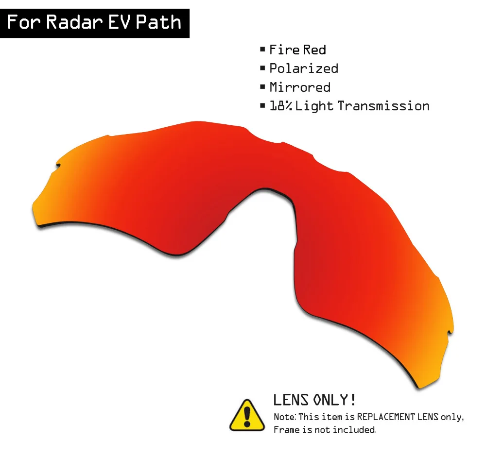 SmartVLT Polarizirana sončna Očala Zamenjava Leč za Oakley Radar EV Pot - Požar Rdeča