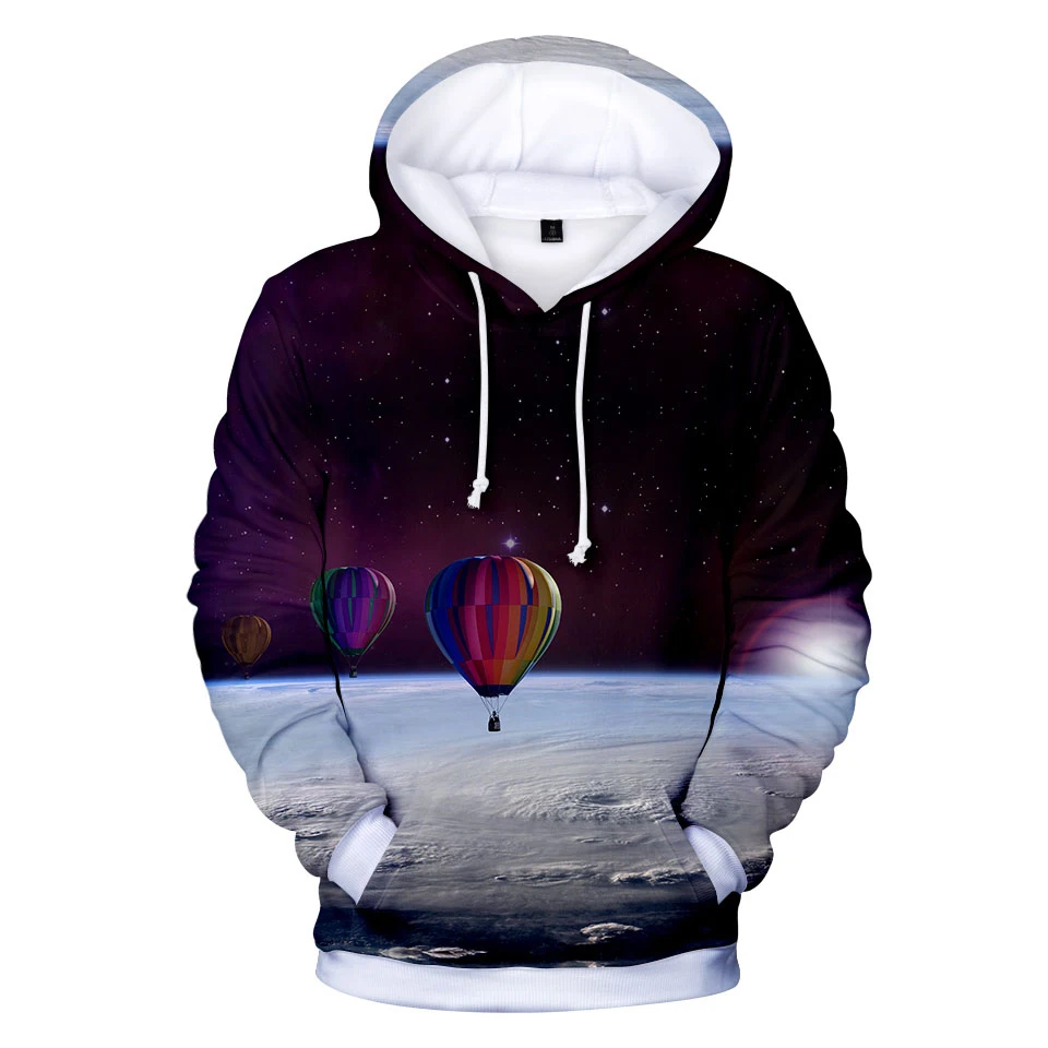 Smešno balonom Prostor Galaxy moda 3d hoodies Majica moški ženske šport Hoodie vrhovi priložnostne Long Sleeve Hooded puloverju