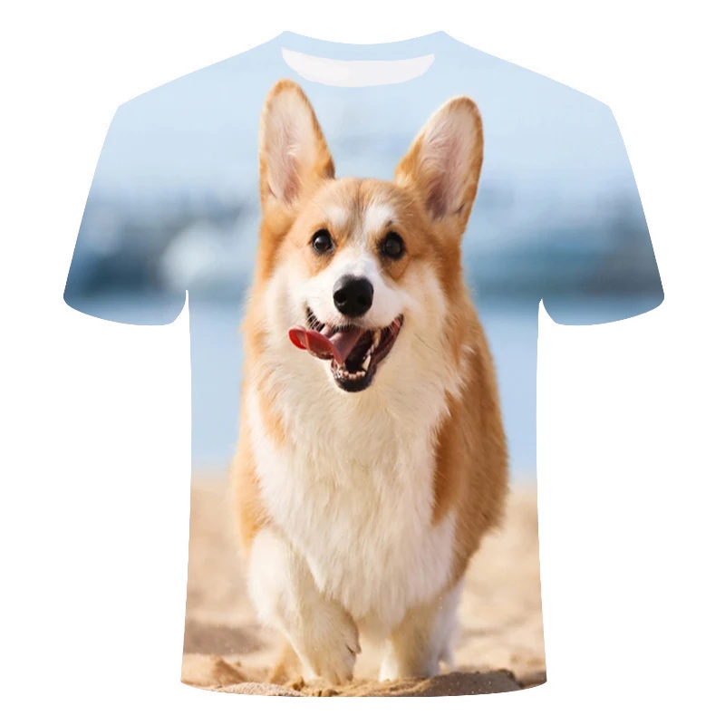 Smešno Kuža Ljubek Pes 3D Tiskanih Človek, Ženska T-Shirt Unisex Modna Priložnostne Kratek Rokav Street Nositi Zabavno T-Shirt