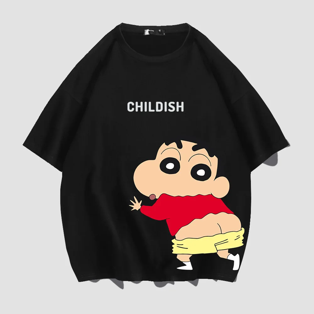 Smešno Voščenka Shin Chan 6 Barve, Kratek Rokav Harajuku Anime Majica s kratkimi rokavi Moški Kakovost Bombaža T-shirt Svoboden Tshirt Moda Tiskanje Vrh