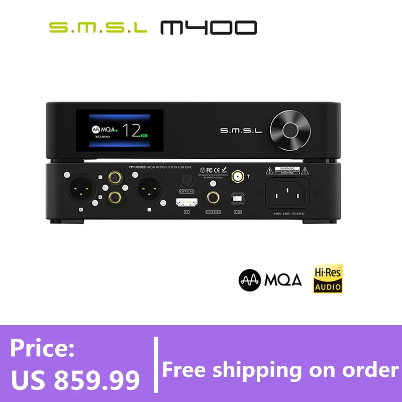 SMSL M400 MQA DAC AK4499 Popolno Uravnoteženo aptX-HD Bluetooth5.0 DSD Dekoder