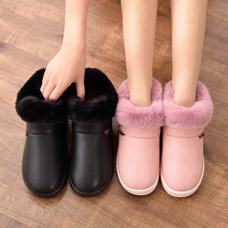Sneg Škornji Pozimi Toplo Krzno Gleženj Škornji Nekaj Debele Soled Bombaž Čevlji Ženska Stanovanj Nepremočljiva Zdrsne Na Botas Mujer Zapatos 2020