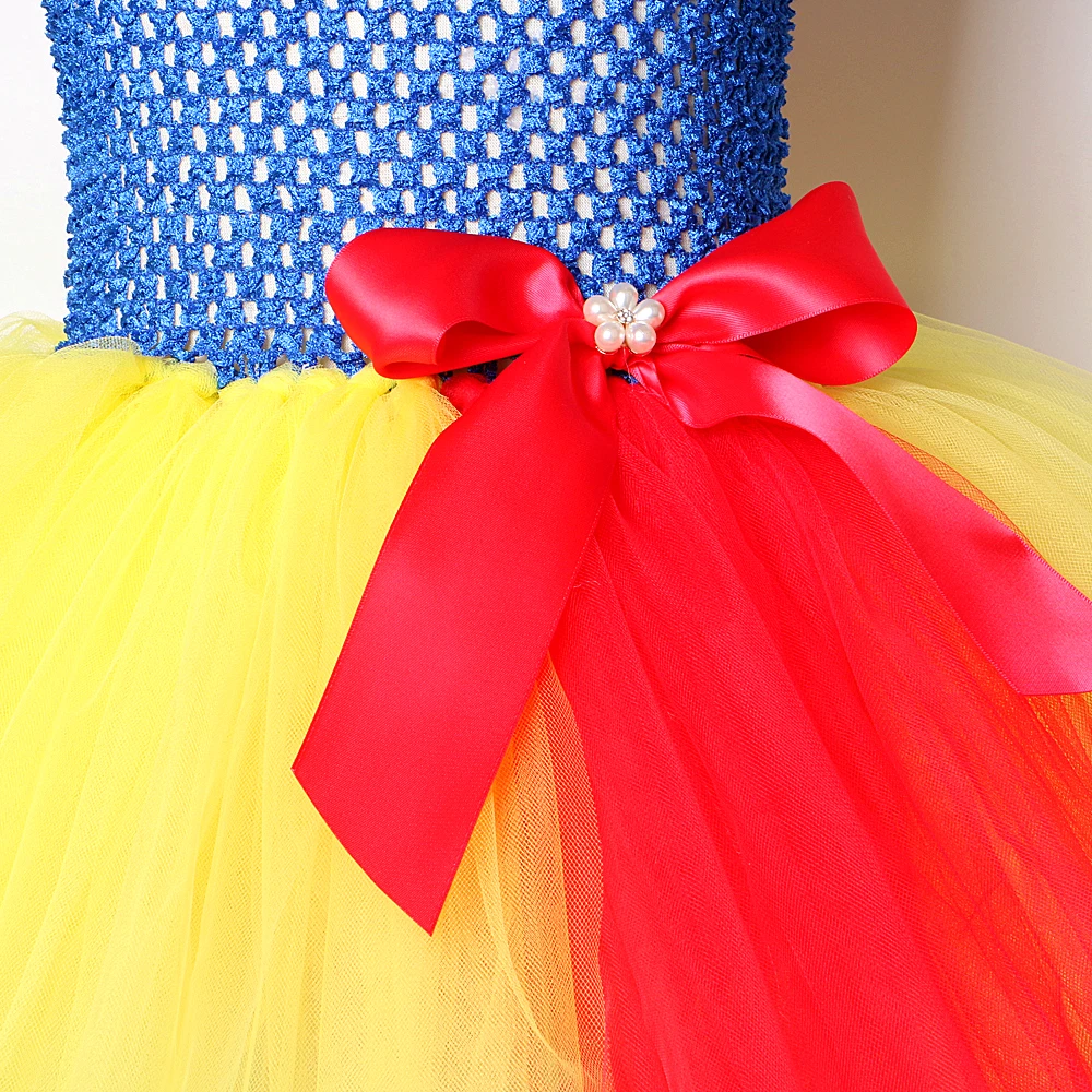 Sneguljčica Princesa Obleko za Deklice Cosplay Kostume Otroci Tutu Obleke z Lokom Glavo Baby Dekle Novo Leto Obleke 1-12Y
