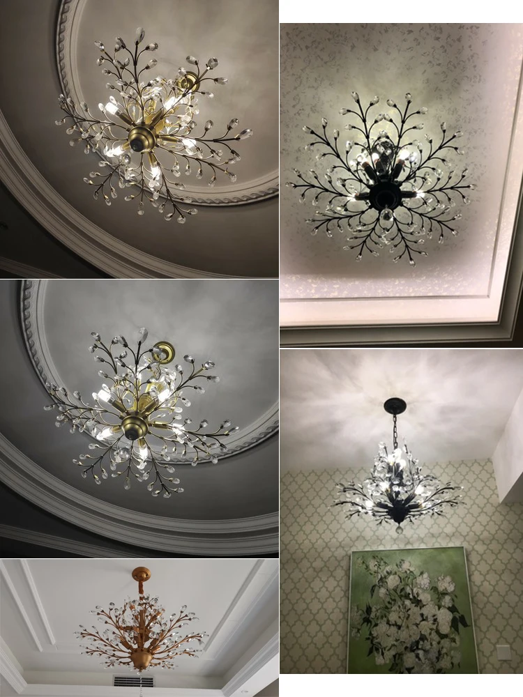 Sodobna lustre kristalni lestenec razsvetljava, dnevna soba led stropni lestenci light crystal obesek svetilke stropne svetilke spalnica