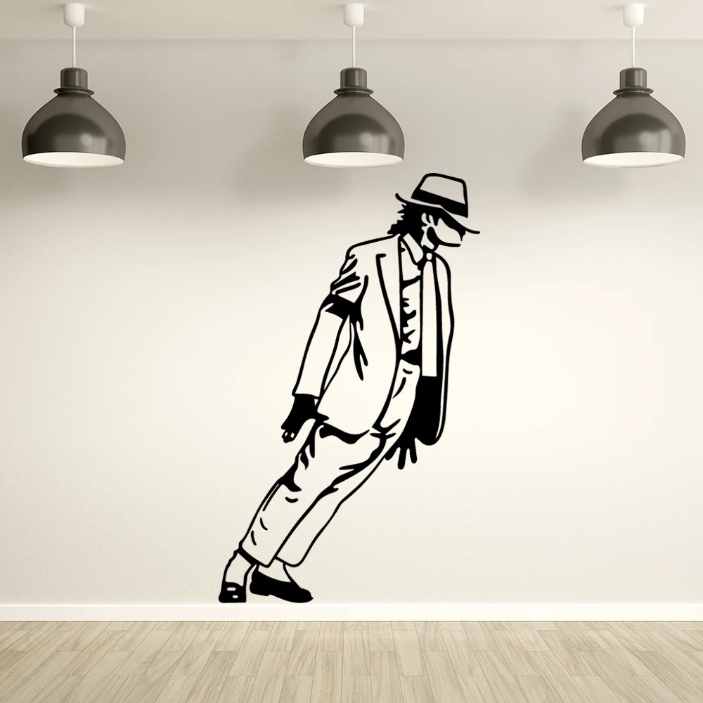 Sodobna Michael Jackson Vinil Ozadje Roll Pohištvo, Dekorativne Izmenljive Stenske Nalepke Soba Dekoracijo