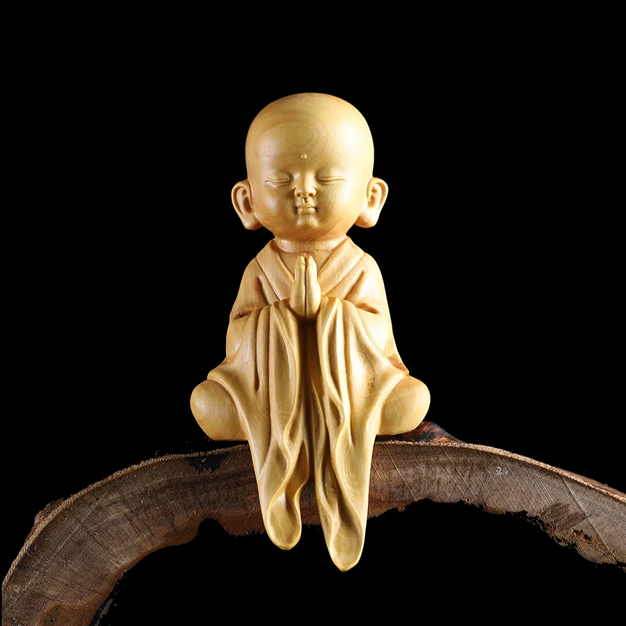 Sodobne Malih Sami Menih Zen Šimšir Carving Mladi Menih Dekoracijo Feng Shui Dnevna Soba Dekoracijo Doma Carving Obrti