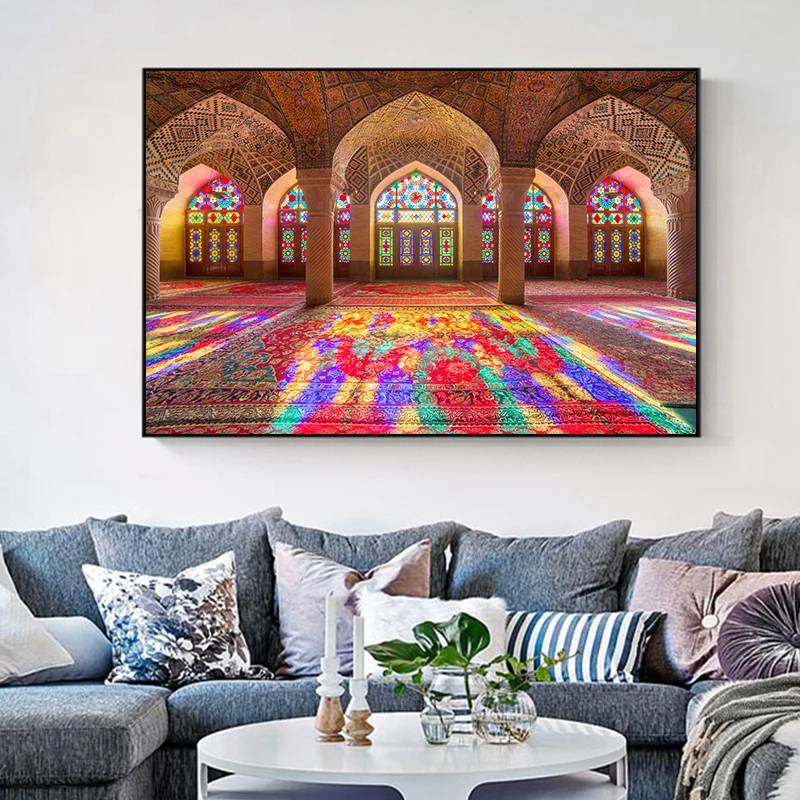 Sodobni Islamski Stavbe, Mošeje, Plakati, Platna Slikarstvo Natisne Stenske Slike za Ramadana Doma Dekor Dnevna Soba Cuadros