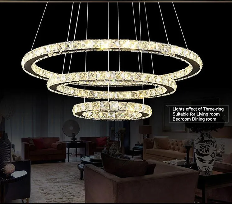 Sodobni LED Lestenec Svetil za dnevno sobo, spalnico, jedilnico Akril in Aluminijasta svetilka obesek doma Lestenec PA0685