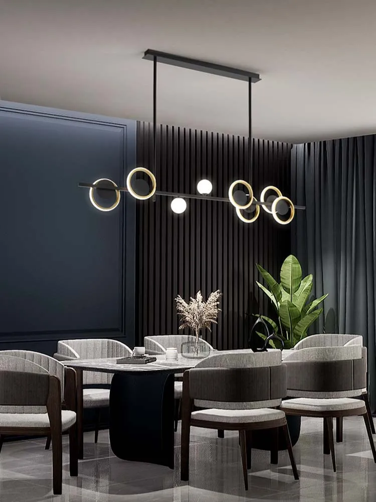 Sodobni LED Restavracija Lestenec dekorativne razsvetljave Nordijska dnevna soba, Jedilna miza Okrogla 33W, 46W Črno Zlato razsvetljave Držalo