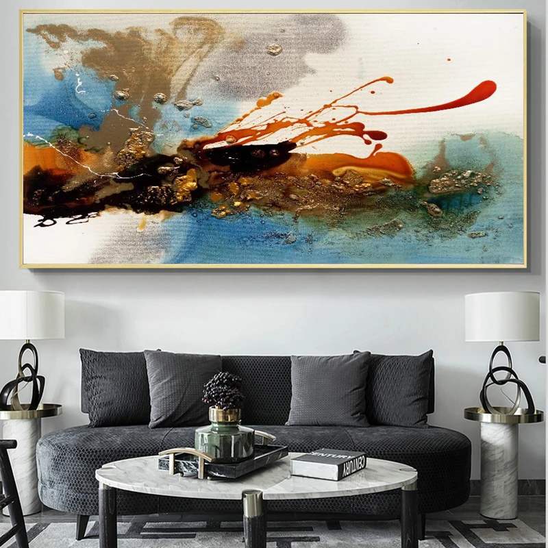 Sodobno Abstraktno Oljna slika na Platnu Barvite Ritem Plakatov in Fotografij Cuadros Wall Art Slike za Dnevni Sobi Doma Dekor