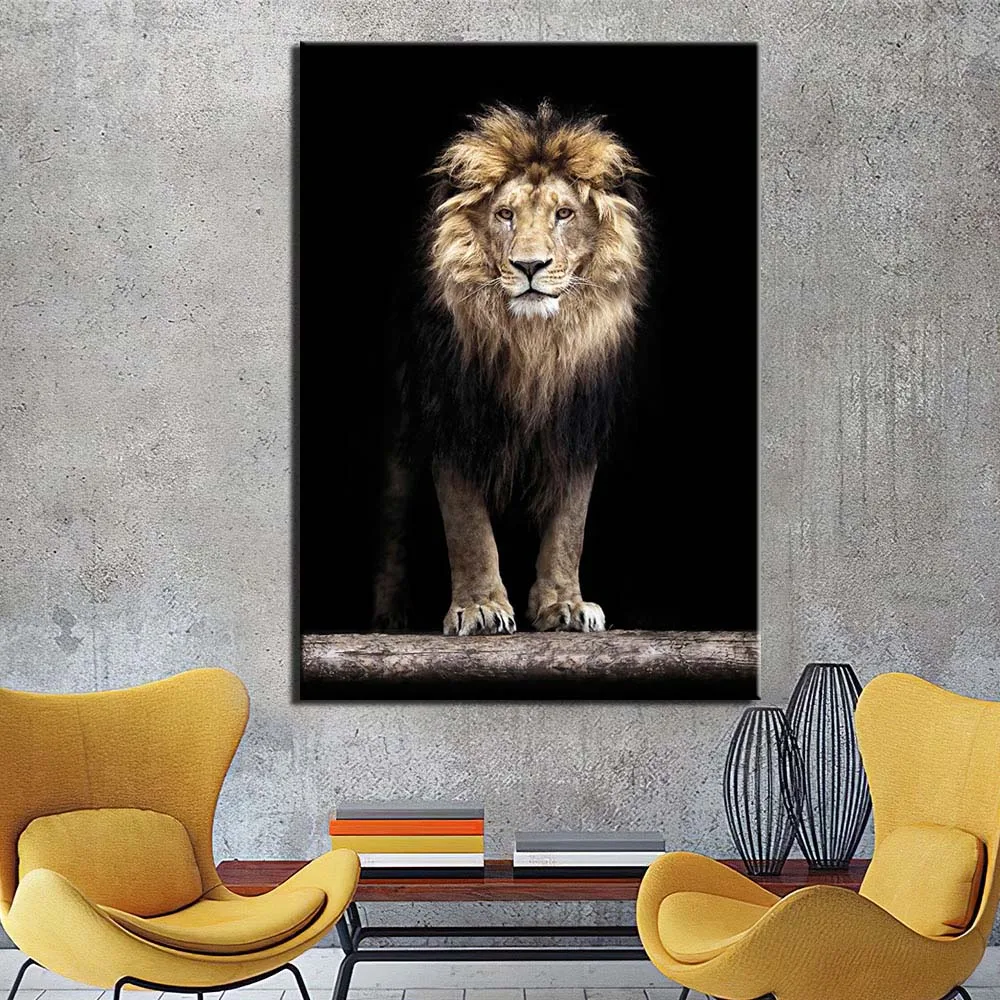 Sodobno živali lev Platno Slikarstvo Poster Tiskanje Dekor Wall Art Slik, Dnevna Soba, Spalnica