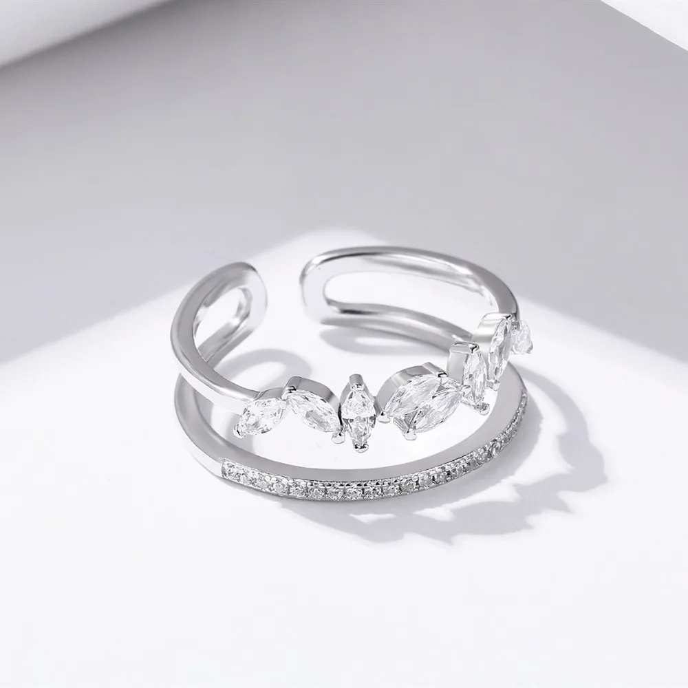 Sodrov Verodostojno 925 Sterling Srebrni prstan Prilagojena Poroko Zaročni Prstan Cirkonij Kristalno Prst prstan Za Ženske