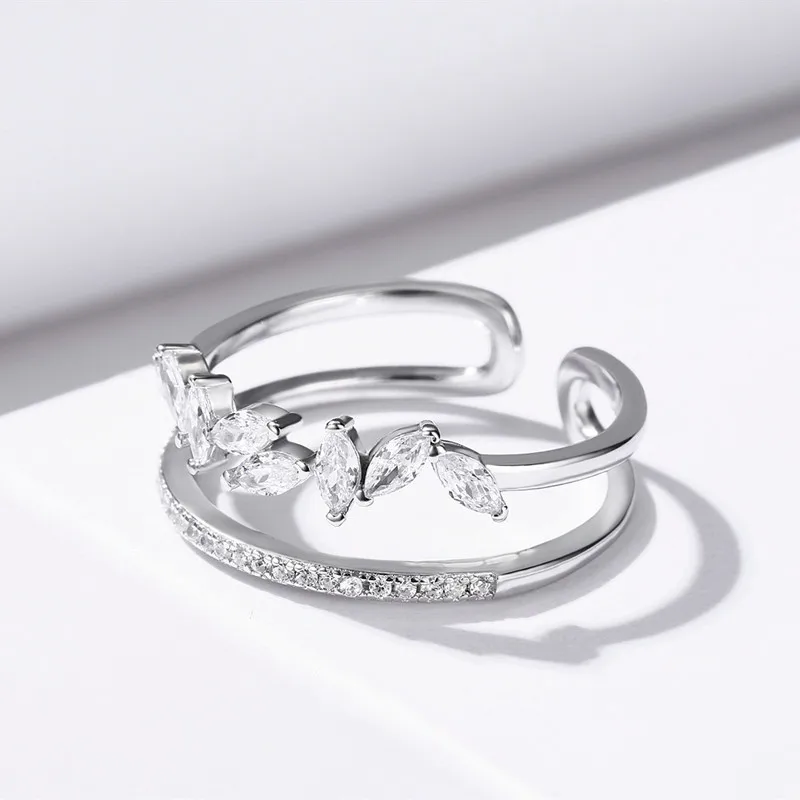 Sodrov Verodostojno 925 Sterling Srebrni prstan Prilagojena Poroko Zaročni Prstan Cirkonij Kristalno Prst prstan Za Ženske