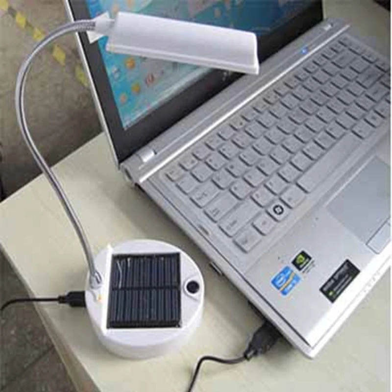 Solar Powered 4leds namizne svetilke luči sodobnih USB, baterije za zložljive sončne LED branje desk lučka za osvetlitev