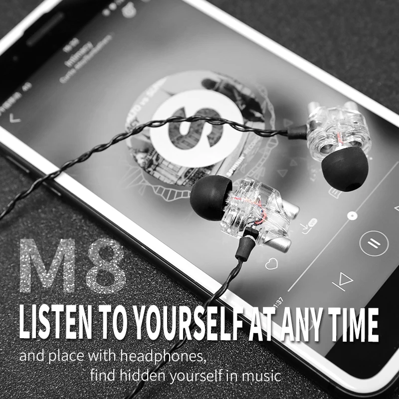 Somic M8 Gaming slušalke Gibljejo železa Dual Drive Stereo Slušalke za V uho Čepkov Bas Šport slušalke Za IPhone, Samsung 3,5 mm