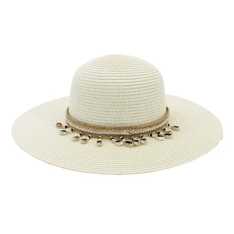 Sonce klobuki ženske poletje pomlad plaži slamnik big roba z pasu verige priložnostne prostem nedelja zaščitna travel party plaži pokrivalo ženske