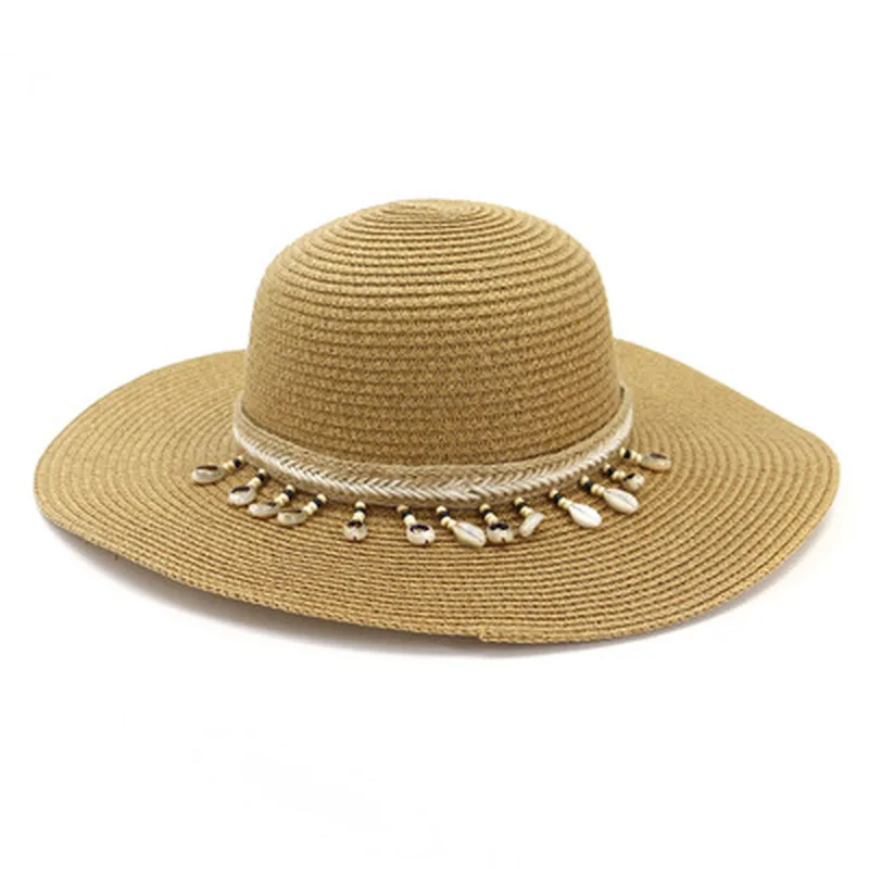 Sonce klobuki ženske poletje pomlad plaži slamnik big roba z pasu verige priložnostne prostem nedelja zaščitna travel party plaži pokrivalo ženske