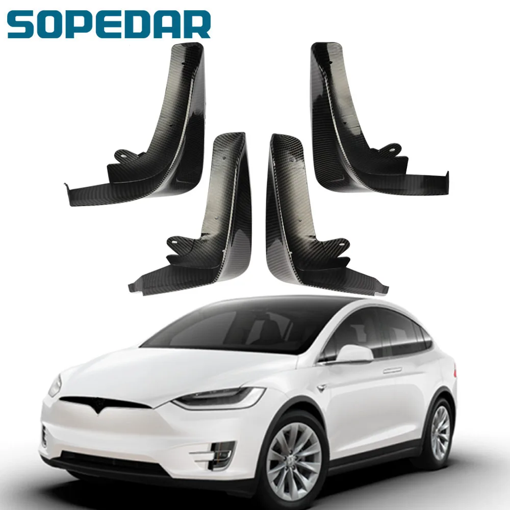 SOPEDAR 4PCS Mudflaps Za Tesla Model X 2016 2017 2018 2019 Blato Zavihki Splash Varovala Blatniki Blato Zavesice Spredaj Zadaj Fender