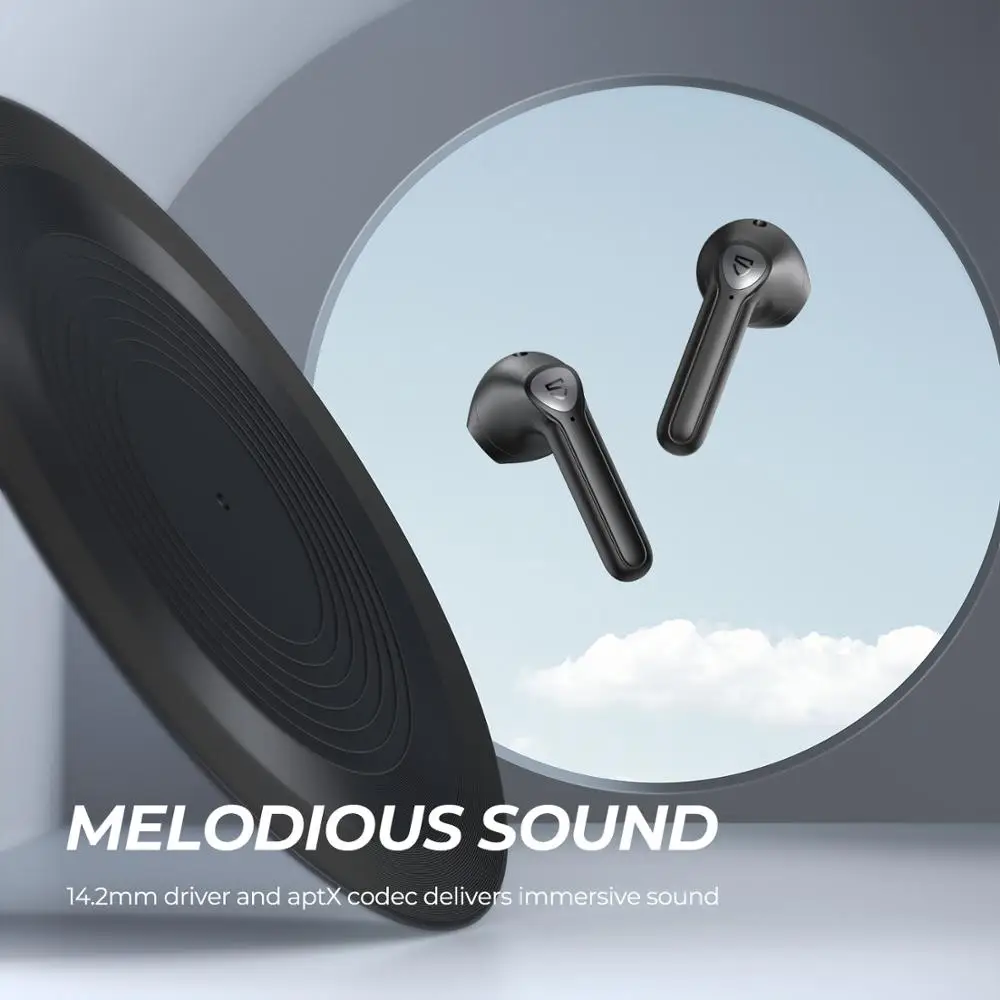 SOUNDPEATS TrueAir2 Brezžični Čepkov Bluetooth V5.2 Slušalke QCC3040 aptX Dvojno Mic CVC Šumov Brezžične Slušalke