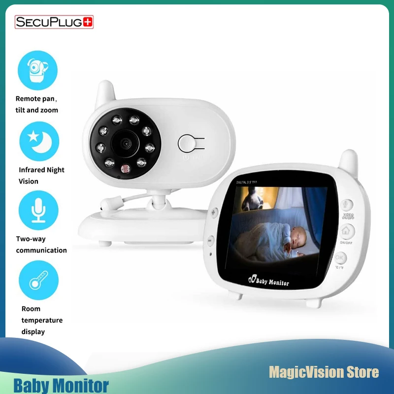 SP-850 3,5-palčni Brezžični Baby Monitor Elektronski Baby Video 2 Način Avdio Varuška Fotoaparat Night Vision nadzorovanja Temperature Vroče Anpwoo