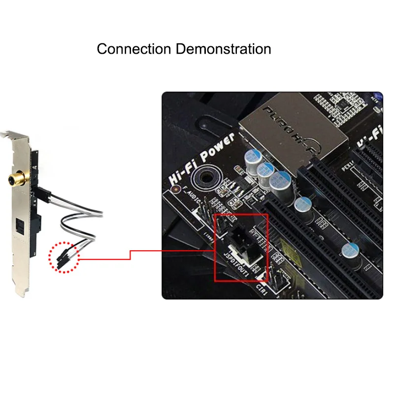 SPDIF Optični in RCA Out Ploščo Kabel Nosilec Digitalnih o Izhod za ASUS Gb MSI Mati Odbor