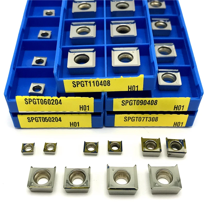 SPGT050204 SPGT060204 SPGT07T308 SPGT090408 SPGT110408 U vaje za aluminij karbida vstavi orodje za struženje CNC Rezalna orodja