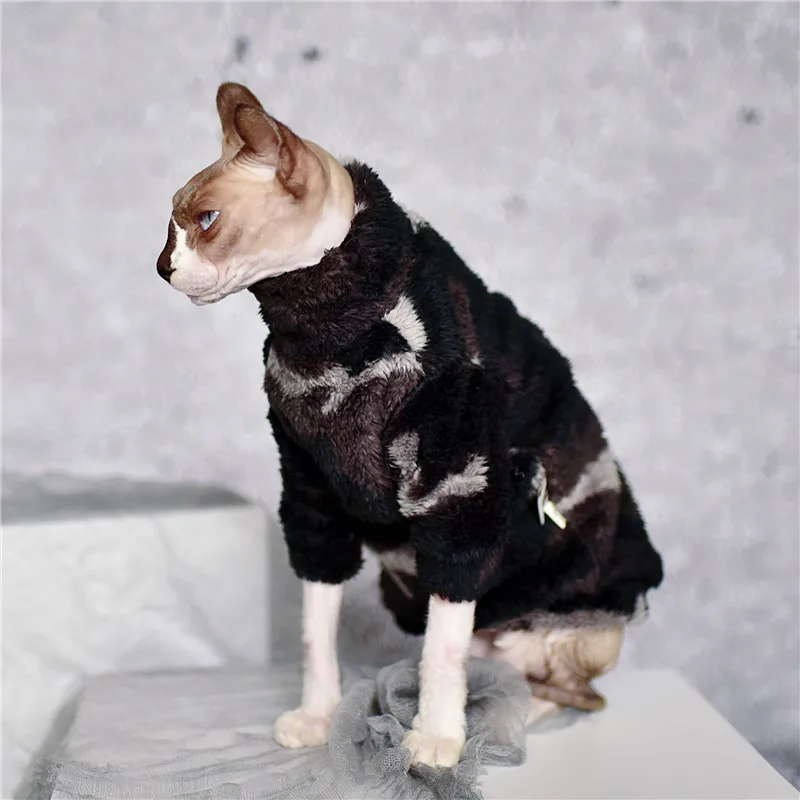 Sphynx Mačka Oblačila Moda Mehko Mačka Pulover za Mačka Udobje Umazanijo-ki se upira debele Zimske Sfinga Hairless Mačka Oblačila