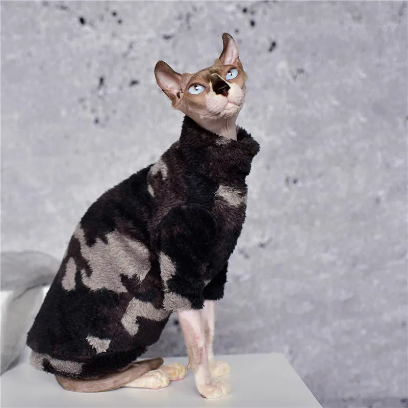 Sphynx Mačka Oblačila Moda Mehko Mačka Pulover za Mačka Udobje Umazanijo-ki se upira debele Zimske Sfinga Hairless Mačka Oblačila