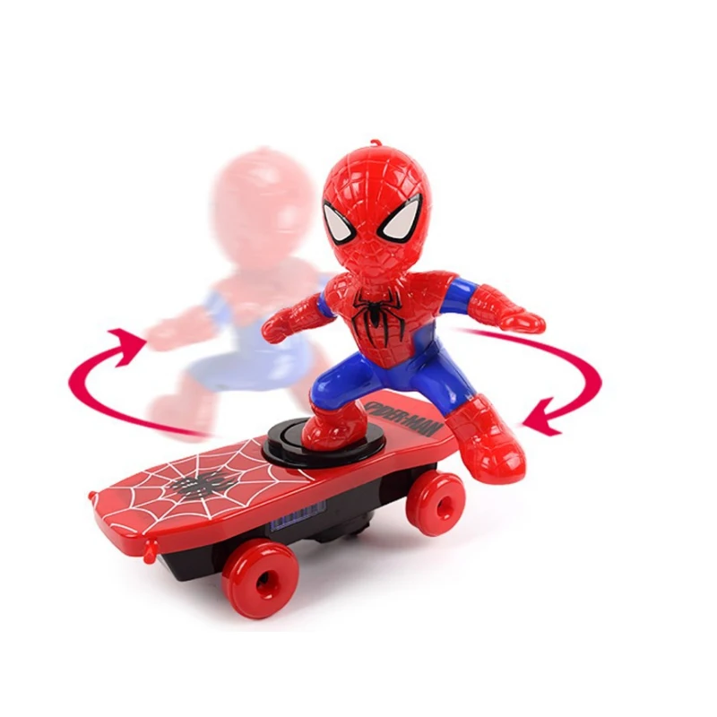 Spiderman, Disney Avto Igrače, Risanke Model Vrtinec Anime Slika Dejanje Lutka Glasbe Luči LED Elektronska Tipper Igrača Fant Darilo za Otroke