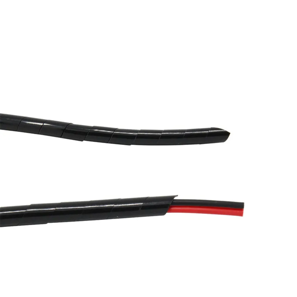 Spiralni Kabel Žice Zaviti Cev Premera 8 mm 12 Metrov PE Upravljanje Kabel Bela Črna Za 3D Tiskalnikov Deli Polietilen PE Navijanje Cevi