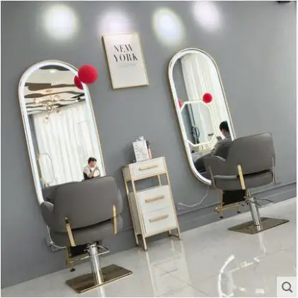 Spletni slaven preprosta stenska svetilka brivnica ogledalo frizerski salon ogledalo lase clipping ogledalo frizerski salon ogledalo s svetilko