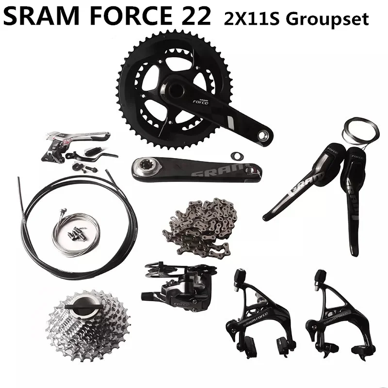 SRAM Force 22 Komplet 2x11 Hitrost Groupset 170 175 mm Crankset Prednji Menjalnik Zadnji Menjalnik Zavorne Čeljusti Cestno Kolo Kolo Komplet