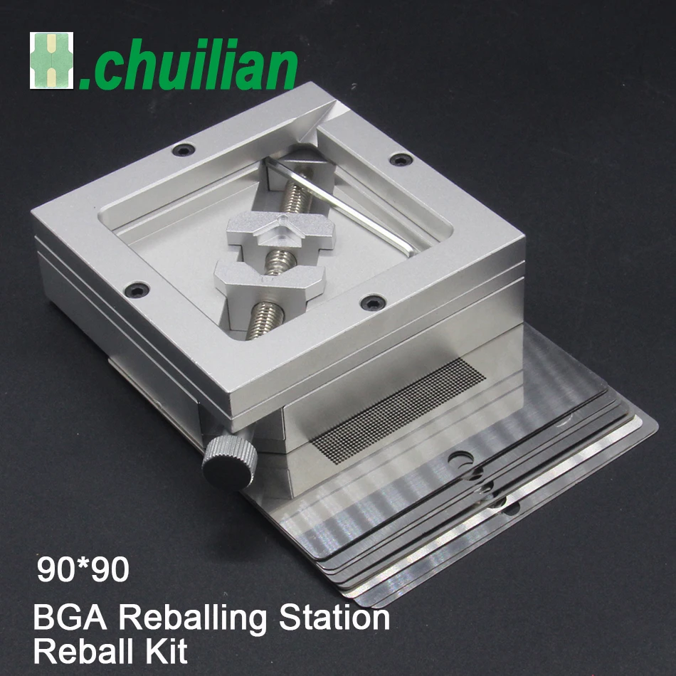 Srebro Diagonalno BGA Reballing Postaja kit 90*90 mm BGA reballing postajo, na primer s spajkanjem kroglice