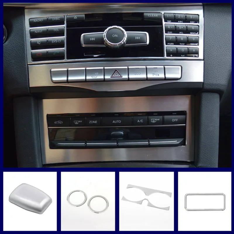 Sredinski Konzoli, klima CD Plošči Dekoracijo Za Mercedes Benz, E Razred W212 2010-15 Aluminijeve Zlitine Sedež Prilagoditev Krog