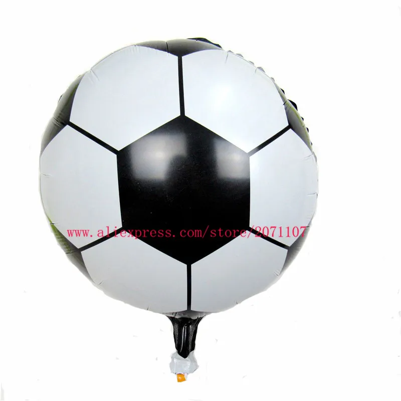 Srečen 50pcs/lot 18 inch Tiskanje Folije Nogomet Baloni za Otroke Klasične Igrače Rojstni Okraski Globos Balonom