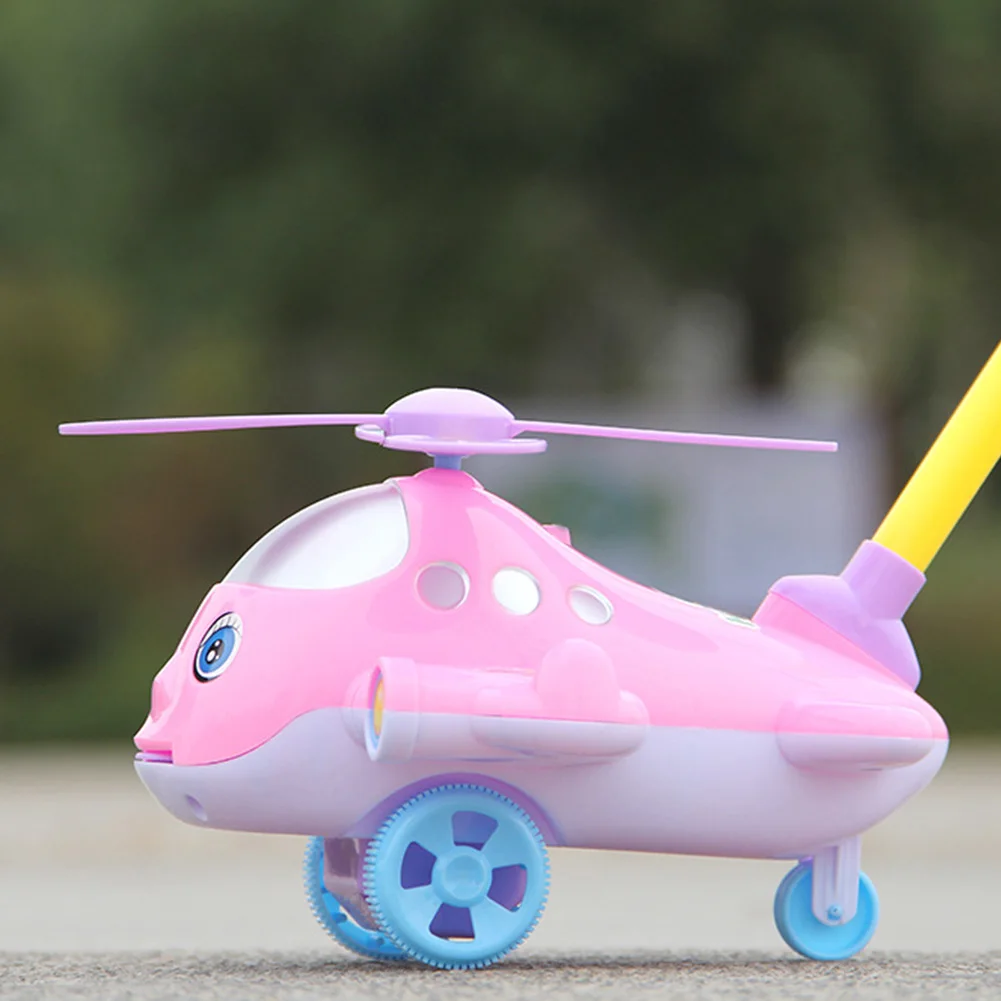 Srčkan Baby Walker Igrača Zrakoplova Z Bell Zunanji Zvok, Nastavljiva Snemljiv Jezika Iz Strani Potisnite Smešno Risanka Letalo Izobraževalne